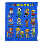 Blanket - KidzAnimals Boys Fleece Blanket - BLUE