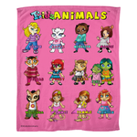 Blanket - KidzAnimals Girls Soft Fleece Blanket – PINK