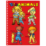 Notebook - KidzAnimals Boys #3 – Lucas, Little Leo, Benny, Charlie and Chimp - RED