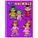 Notebook - KidzAnimals Girls #3 - Bixie, Tiki, Teejah, Pammie and Tammie - PURPLE