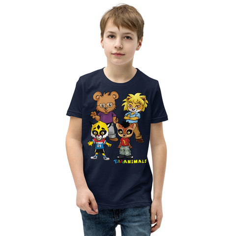 T-Shirt - Kids Fitted - KidzAnimals Boys 3 - AVAILABLE IN 8 COLORS
