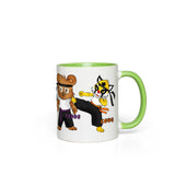Mug - Kung Fu Boys with Chimp, Benny, Tedds and Coug - GREEN Accent Color