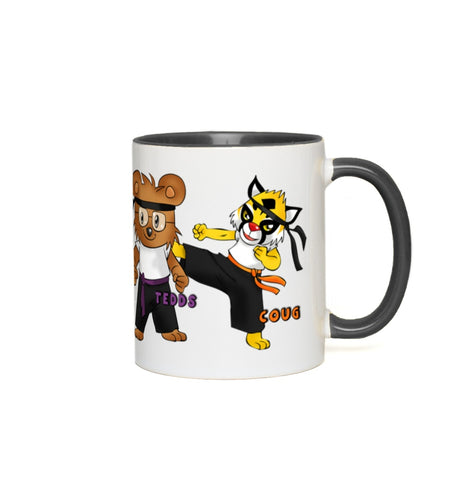 Mug - Kung Fu Boys with Chimp, Benny, Tedds and Coug - BLACK Accent Color