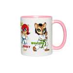 Mug - Karate Girls with Maddie, Elena, Punky and Wolfinna - PINK Accent Color