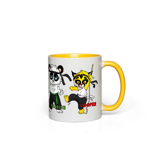 Mug - Kung Fu Boys with Parker, Charlie, Pandish and Cooper - YELLOW Accent Color
