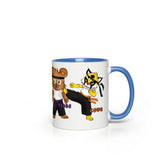 Mug - Kung Fu Boys with Chimp, Benny, Tedds and Coug - BLUE Accent Color