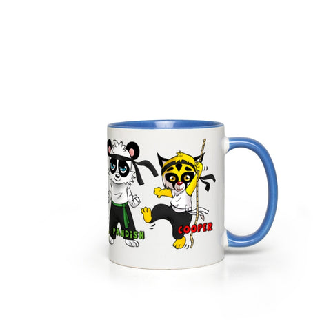 Mug - Kung Fu Boys with Parker, Charlie, Pandish and Cooper - BLUE Accent Color
