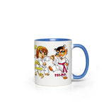 Mug - Karate Girls with Bixie, Tiki, Pammie, Tammie and Teejah - BLUE Accent Color