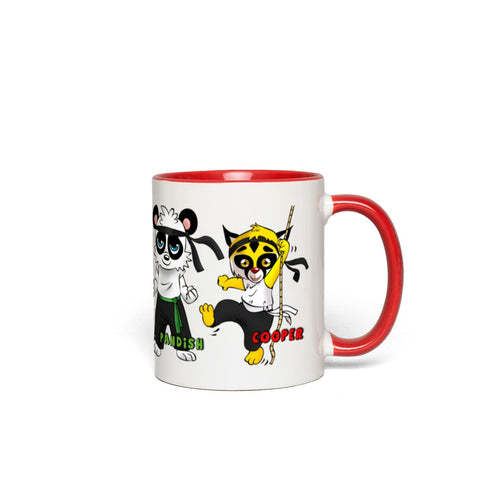 Mug - Kung Fu Boys with Parker, Charlie, Pandish and Cooper - RED Accent Color