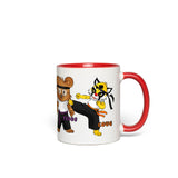 Mug - Kung Fu Boys with Chimp, Benny, Tedds and Coug - RED Accent Color