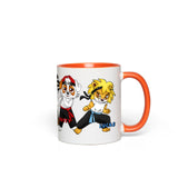 Mug - Kung Fu Boys with Lttle Leo, Wolfie, Dusty, Rusty and Lucas - ORANGE Accent Color