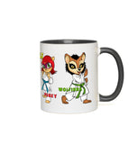Mug - Karate Girls with Maddie, Elena, Punky and Wolfinna - BLACK Accent Color