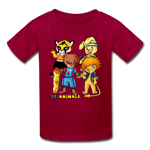Kids T-Shirt - Fruit of the Loom - Kidz Boys 3 - MANY COLORS - dark red