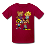 Kids T-Shirt - Fruit of the Loom - Kidz Boys 2 - MANY COLORS - dark red