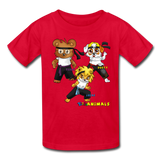 Kids T-Shirt - Fruit of the Loom - Kung Fu Boys 1 MANY COLORS - red