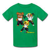 Kids T-Shirt - Fruit of the Loom - Kung Fu Boys 1 MANY COLORS - kelly green
