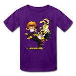 Kids T-Shirt - Fruit of the Loom - Kung Fu Boys 3 MANY COLORS - purple