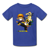 Kids T-Shirt - Fruit of the Loom - Kung Fu Boys 3 MANY COLORS - royal blue