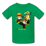 Kids T-Shirt - Fruit of the Loom - Kung Fu Boys 3 MANY COLORS - kelly green
