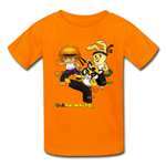 Kids T-Shirt - Fruit of the Loom - Kung Fu Boys 3 MANY COLORS - orange