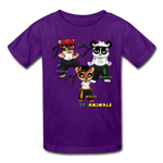 Kids T-Shirt - Fruit of the Loom - Kung Fu Boys 4 MANY COLORS - purple