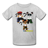 Kids T-Shirt - Fruit of the Loom - Kung Fu Boys 4 MANY COLORS - heather gray