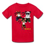 Kids T-Shirt - Fruit of the Loom - Kung Fu Boys 4 MANY COLORS - red