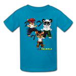 Kids T-Shirt - Fruit of the Loom - Kung Fu Boys 4 MANY COLORS - turquoise