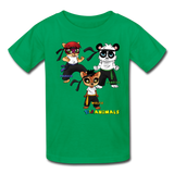 Kids T-Shirt - Fruit of the Loom - Kung Fu Boys 4 MANY COLORS - kelly green