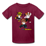 Kids T-Shirt - Fruit of the Loom - Kung Fu Boys 2 MANY COLORS - burgundy