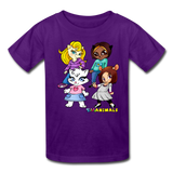 Kids T-Shirt - Fruit of the Loom - Kidz Girls 1 MANY COLORS - purple