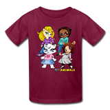 Kids T-Shirt - Fruit of the Loom - Kidz Girls 1 MANY COLORS - burgundy