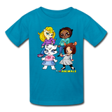 Kids T-Shirt - Fruit of the Loom - Kidz Girls 1 MANY COLORS - turquoise