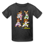 Kids T-Shirt - Fruit of the Loom - Karate Girls 3 MANY COLORS - heather black