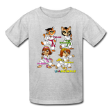 Kids T-Shirt - Fruit of the Loom - Karate Girls 3 MANY COLORS - heather gray