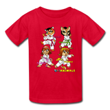 Kids T-Shirt - Fruit of the Loom - Karate Girls 3 MANY COLORS - red