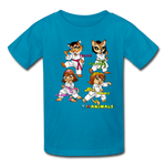 Kids T-Shirt - Fruit of the Loom - Karate Girls 3 MANY COLORS - turquoise