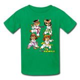 Kids T-Shirt - Fruit of the Loom - Karate Girls 3 MANY COLORS - kelly green