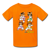 Kids T-Shirt - Fruit of the Loom - Karate Girls 3 MANY COLORS - orange