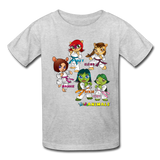 Kids T-Shirt - Fruit of the Loom - Karate Girls 2 MANY COLORS - heather gray