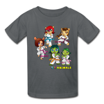 Kids T-Shirt - Fruit of the Loom - Karate Girls 2 MANY COLORS - charcoal