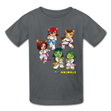 Kids T-Shirt - Fruit of the Loom - Karate Girls 2 MANY COLORS - charcoal
