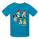 Kids T-Shirt - Fruit of the Loom - Karate Girls 2 MANY COLORS - turquoise