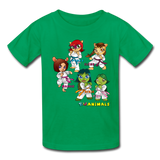 Kids T-Shirt - Fruit of the Loom - Karate Girls 2 MANY COLORS - kelly green
