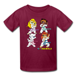 Kids T-Shirt - Fruit of the Loom - Karate Girls 1 MANY COLORS - burgundy