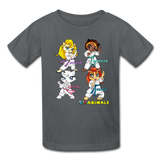 Kids T-Shirt - Fruit of the Loom - Karate Girls 1 MANY COLORS - charcoal