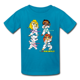 Kids T-Shirt - Fruit of the Loom - Karate Girls 1 MANY COLORS - turquoise
