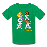 Kids T-Shirt - Fruit of the Loom - Karate Girls 1 MANY COLORS - kelly green