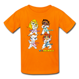 Kids T-Shirt - Fruit of the Loom - Karate Girls 1 MANY COLORS - orange