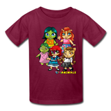 Kids T-Shirt - Fruit of the Loom - Kidz Girls 2 MANY COLORS - burgundy